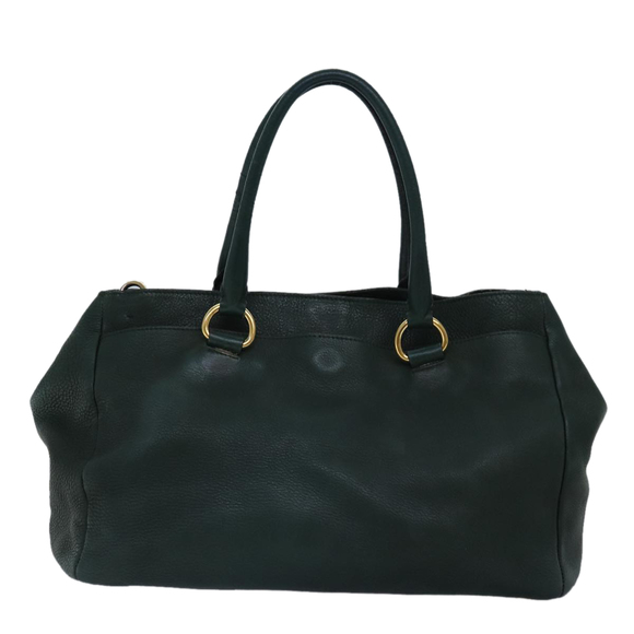 PRADA Tote Bag Leather 2way Khaki Auth bs15124 - Picture 3 of 16